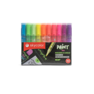 Marcadores acrílicos x 10 Flúor