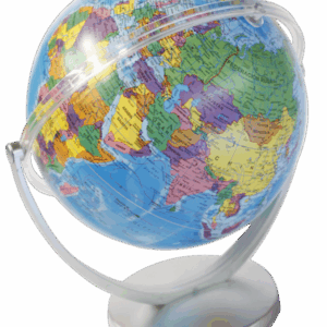 Globo Terraqueos 14cm Base de Plástico Político Multigiro (147WD)