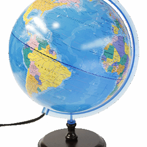 Globo Terraqueos 25cm Base de Madera con Luz (259LW)