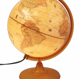 Globo Terraqueos 20cm Base de Plástico con Luz Antiguo (207ALW)